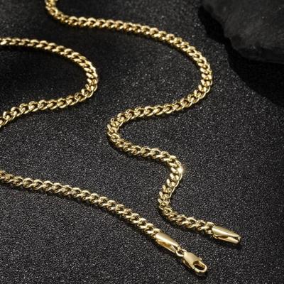 3.6MM 10K Solid Gold Chain 20"