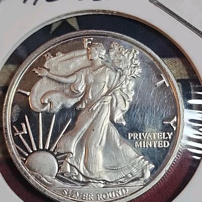 1/2 oz Silver Round Walking Liberty Half Dollars Money Metals Exchange