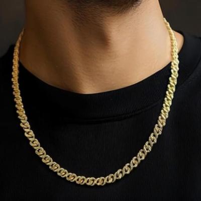 10K Gold Chain for Mens Chunky Cuban Link Chain