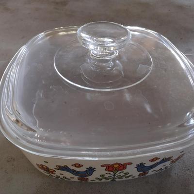Vintage Corning Ware Country Festival or Blue Bird Baking Dish