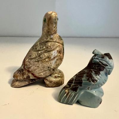 Bird Figurines Made from Natural Stone Inc. Rose Quartz & More (LR-RG)