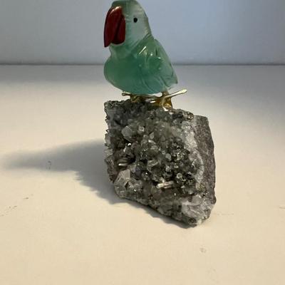 Bird Figurines Made from Natural Stone Inc. Rose Quartz & More (LR-RG)