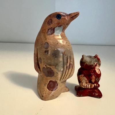 Bird Figurines Made from Natural Stone Inc. Rose Quartz & More (LR-RG)