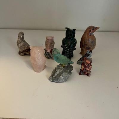 Bird Figurines Made from Natural Stone Inc. Rose Quartz & More (LR-RG)