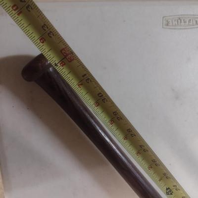 Vintage Hank Aaron Louisville Slugger Baseball Bat with Blank Home Run Count Badge