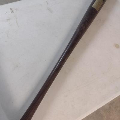 Vintage Hank Aaron Louisville Slugger Baseball Bat with Blank Home Run Count Badge