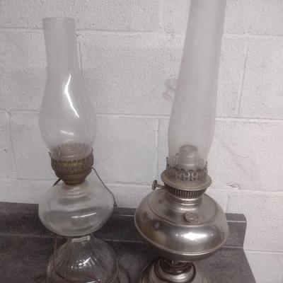 Pair of Vintage Oil Lamps