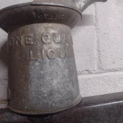 Vintage Galvanized Service Station Water Can