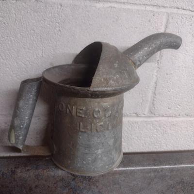 Vintage Galvanized Service Station Water Can