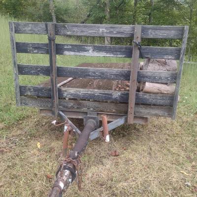 Flat Bed Farm Trailer Dual Axle