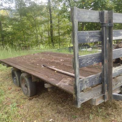 Flat Bed Farm Trailer Dual Axle