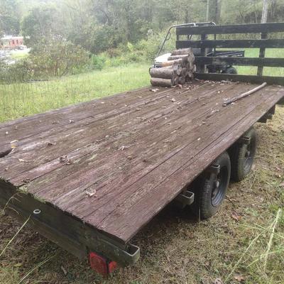 Flat Bed Farm Trailer Dual Axle