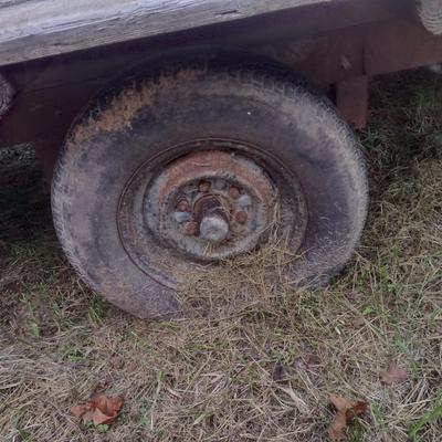 Flat Bed Farm Single Axle Trailer