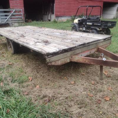 Flat Bed Farm Single Axle Trailer