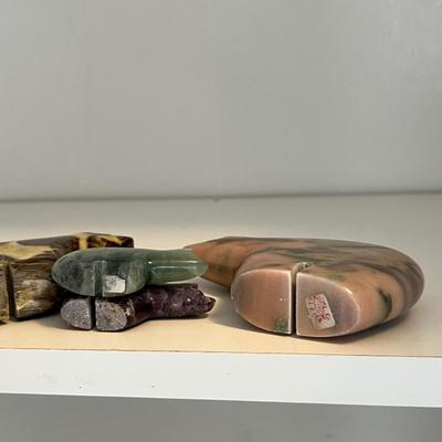 Septarian Nodule Navajo Bear Stone Carving & More (LR-RG)