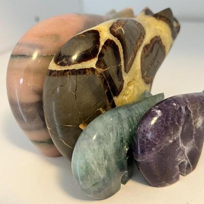 Septarian Nodule Navajo Bear Stone Carving & More (LR-RG)