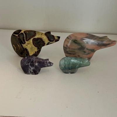 Septarian Nodule Navajo Bear Stone Carving & More (LR-RG)