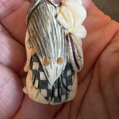 Japanese Netsuke Figurines Inc One W/ Rotating Head (LR-RG)