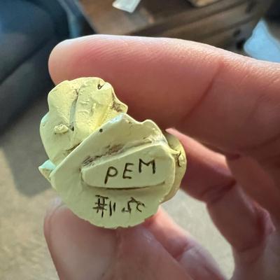 Japanese Netsuke Figurines Inc One W/ Rotating Head (LR-RG)