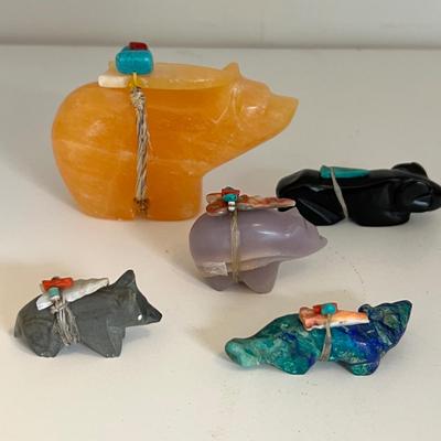 Zuni Fetishes with Medicine Bundles plus Guide Books (LR-RG)