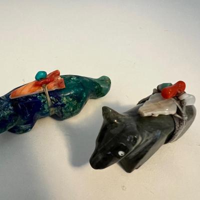 Zuni Fetishes with Medicine Bundles plus Guide Books (LR-RG)