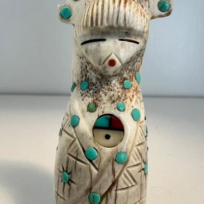Zuni Corn Maiden & Other Fetishes Includes Signed (LR-RG)