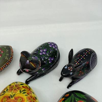 Hand Painted & Lacquered Trinket Boxes (B3-SS)