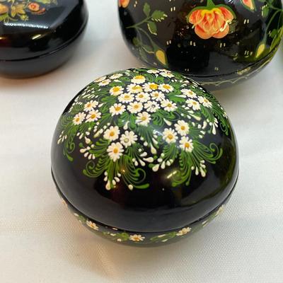 Hand Painted & Lacquered Trinket Boxes (B3-SS)