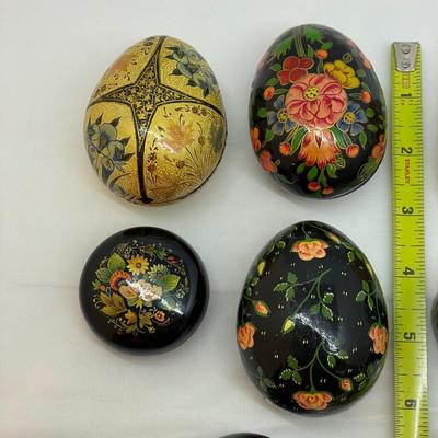 Hand Painted & Lacquered Trinket Boxes (B3-SS)