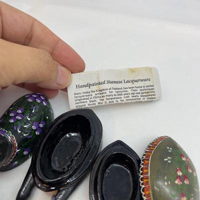 Hand Painted & Lacquered Trinket Boxes (B3-SS)