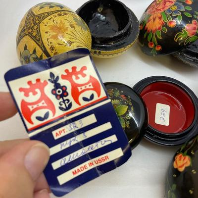 Hand Painted & Lacquered Trinket Boxes (B3-SS)