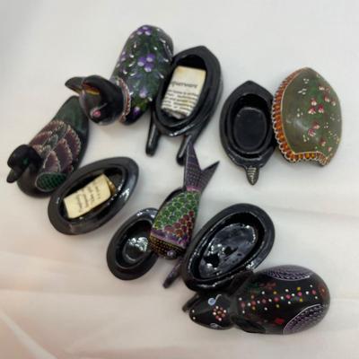 Hand Painted & Lacquered Trinket Boxes (B3-SS)