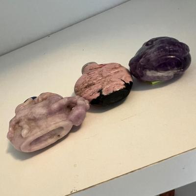15 Stone Snuff Bottles - Jade, Snow Obsidian & More (LR-RG)