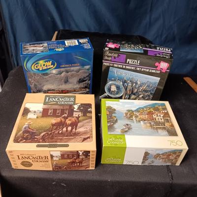 4 JIGSAW PUZZLES