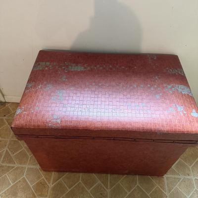 Two Upholstered Wooden Boxes (B3-MG)