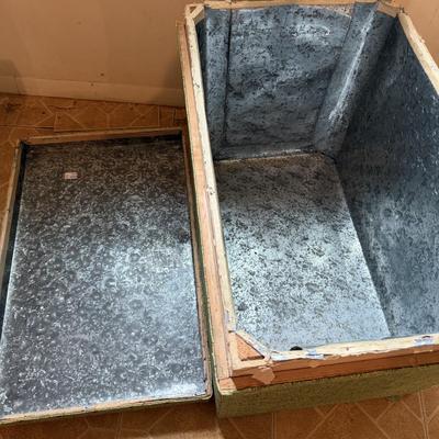 Two Upholstered Wooden Boxes (B3-MG)