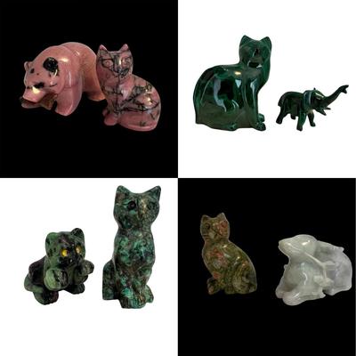 Malachite, Ruby Zoisite & More Stone Animal Fetishes (LR-RG)