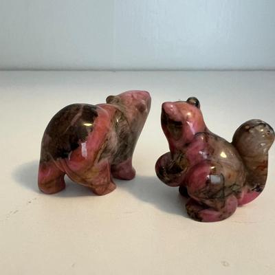 Malachite, Ruby Zoisite & More Stone Animal Fetishes (LR-RG)