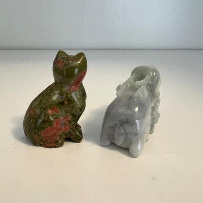 Malachite, Ruby Zoisite & More Stone Animal Fetishes (LR-RG)