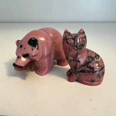 Malachite, Ruby Zoisite & More Stone Animal Fetishes (LR-RG)