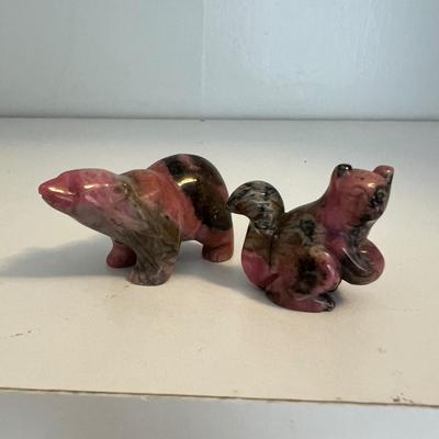 Malachite, Ruby Zoisite & More Stone Animal Fetishes (LR-RG)