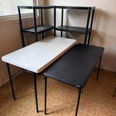 Plastic Shelves & Two Tables (B3-MG)