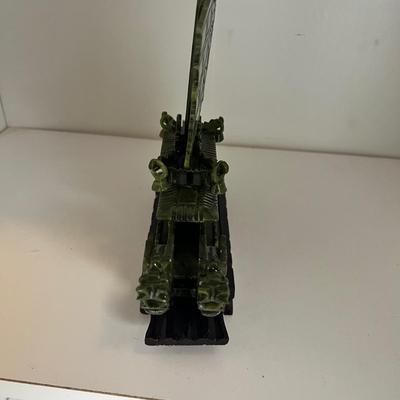 Three Matching Hand Carved Jade Dragon Boat Sculptures (LR-RG)