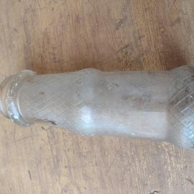 Rare Vintage Kalmia Dairy Hendersonville, NC Checkered Embossed Design Milk Bottle (#14)