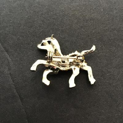 Vintage zebra lapel pin