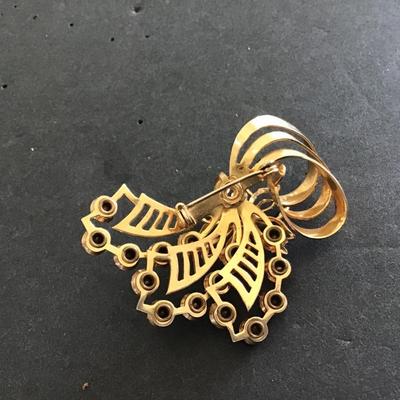 Vintage Blue And Gold Brooch