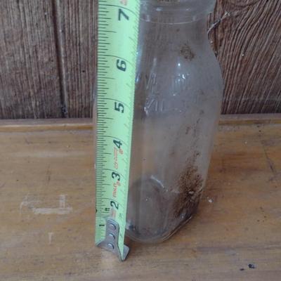 Vintage Skyline Dairy Asheville, NC Square Glass Milk Bottle (#17)