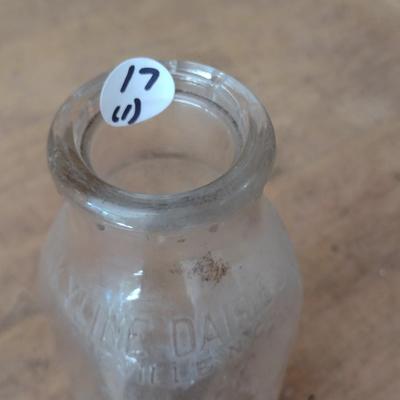 Vintage Skyline Dairy Asheville, NC Square Glass Milk Bottle (#17)