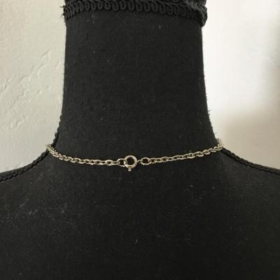 Vintage, silver, toned, flower statement, necklace