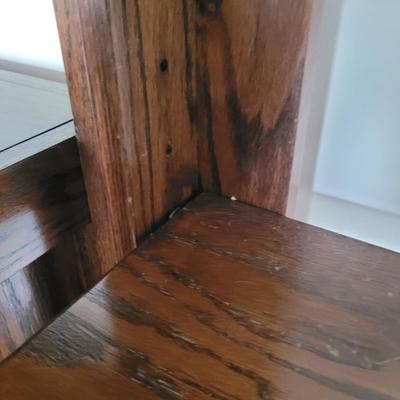 Three Large Wooden Display Shelves (D-EL)